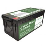 حار بيع 2.56KWh lifepo4 batteri 12v 200Ah 6000 دورات rv بطارية