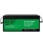 25.6V 150Ah LiFePO4 بطارية الرصاص الحمضية استبدال بطارية ليثيوم أيون 24V 150Ah