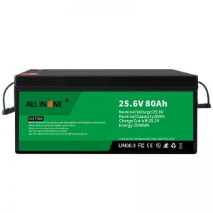 25.6V 80Ah أمان / بطارية LFP طويلة العمر لـ RV / Caravan / UPS / Golf Cart 24V 80Ah